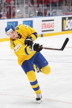 John Klingberg of Sweden at warm-up