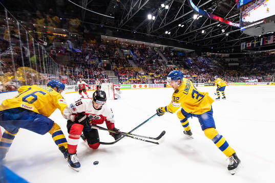 Marcus Krüger and Oskar Lindblom of Sweden against