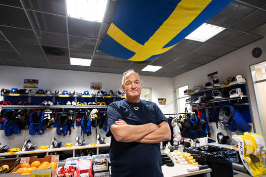 Equipment manager Anders Weiderstål of Sweden poses for a
