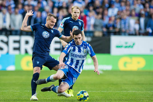 Malmö FFs Eric Larsson och IFK Göteborgs Giorgi