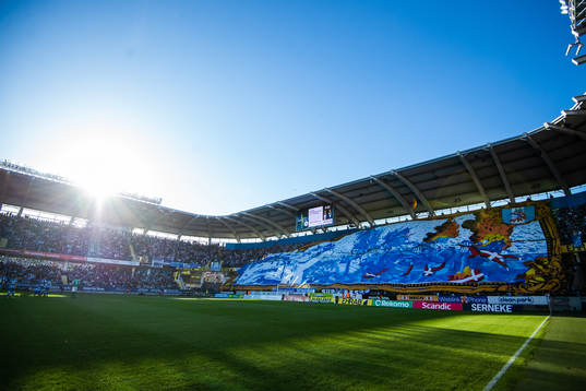 Ett tifo från IFK Göteborgs supportrar på Gamla Ullevi