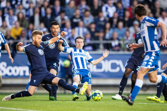 Malmö FFs Rasmus Bengtsson och IFK Göteborgs Patrik