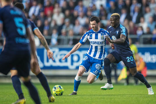 IFK Göteborgs Giorgi Kharaishvili och Malmö FFs Bonke