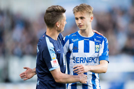 Malmö FFs Markus Rosenberg och IFK Göteborgs Benjamin