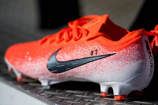 A Nike football shoe