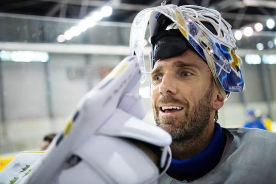 Goaltender Henrik Lundqvist of Sweden