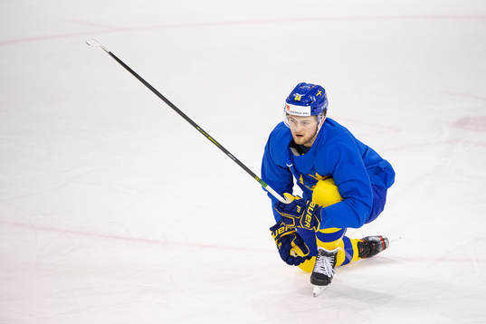 William Nylander of Sweden at a practice session