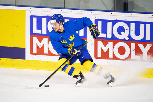 William Nylander of Sweden at a practice session