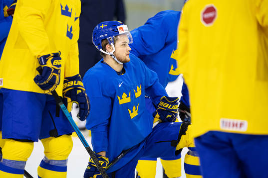 William Nylander of Sweden at a practice session