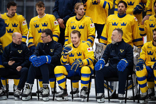 William Nylander of Sweden smiles at a photo shoot