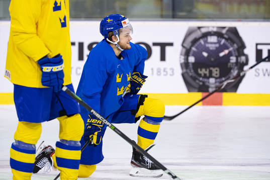 William Nylander of Sweden at a practice session