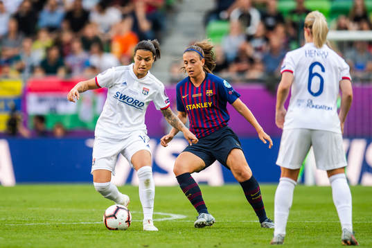 Dzsenifer Marozsán of Lyon and Alexia of Barcelona