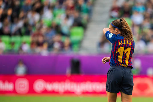 Alexia of Barcelona looks dejected