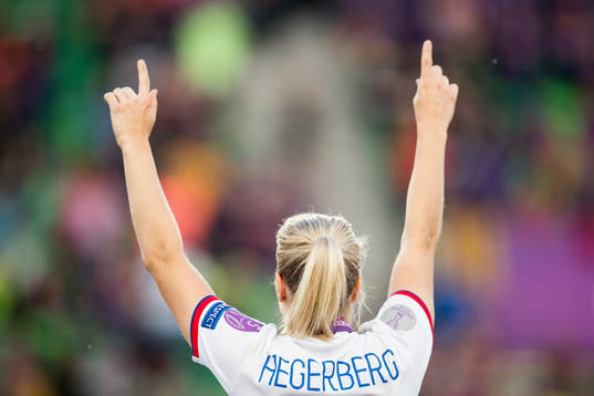 Ada Hegerberg of Lyon celebrates