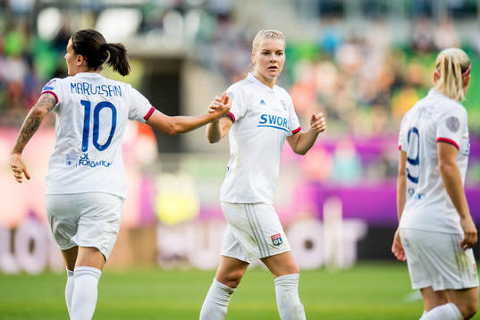 Dzsenifer Marozsán, Ada Hegerberg and Eugénie Le Sommer