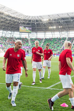 Shanice van de Sanden and Ada Hegerberg of Lyon