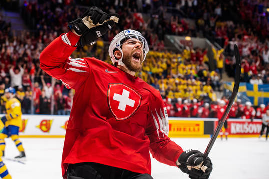 Joel Genazzi of Switzerland celebrates