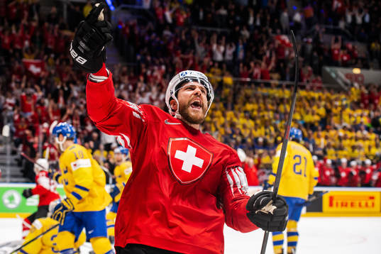 Joel Genazzi of Switzerland celebrates
