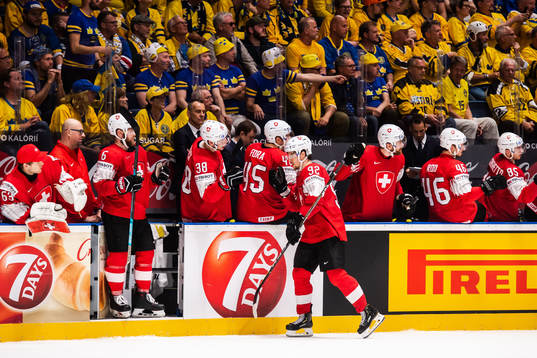Gaetan Haas of Switzerland celebrates