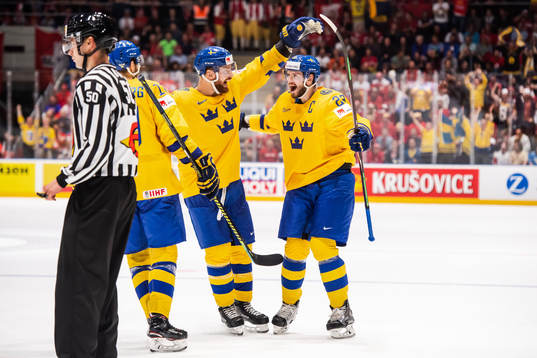 Alexander Wennberg, Adam Larsson and Oliver Ekman Larsson