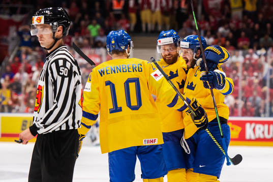 Alexander Wennberg, Adam Larsson and Oliver Ekman Larsson