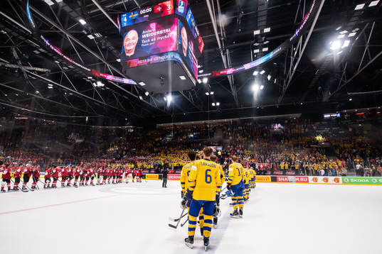 Equipment manager Anders Weiderstål of Sweden is given