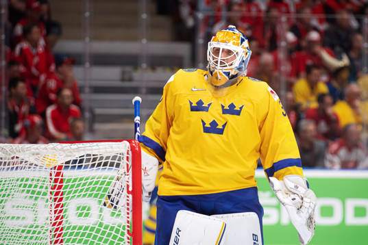 Goaltender Henrik Lundqvist of Sweden