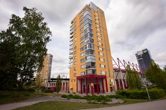 Exteriör av Tunavallen