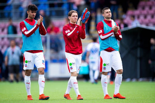 Helsingborgs Adham El Youssef , Filip Sjöberg och Mattias