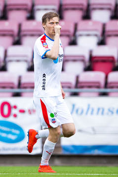Helsingborgs Andri Bjarnason jublar