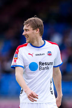 Helsingborgs Andri Bjarnason deppar