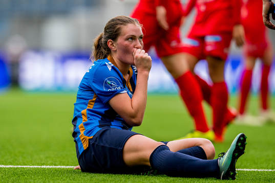 Louise Normann of Stabæk looks dejected