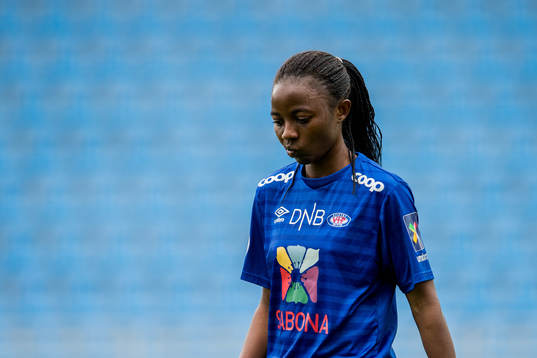 Ajara Njoya of Vålerenga looks dejected