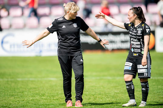 Piteås tränare Annelie Andersén och June Pedersen