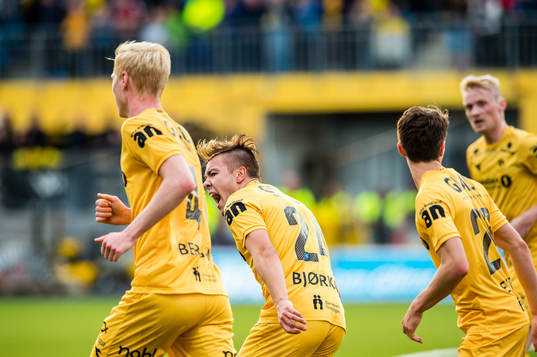 Fredrik André Bjørkan of Bodø/Glimt celebrates