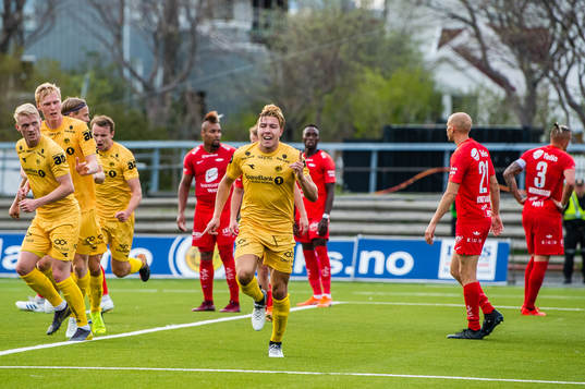Fredrik André Bjørkan of Bodø/Glimt celebrates