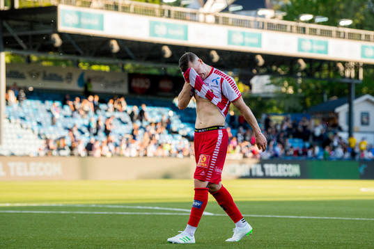 Juha Markus Pirinen of Tromsø looks dejected