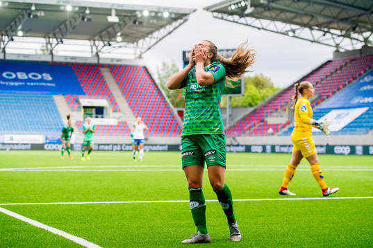 Matilde Rogde of Klepp looks dejected