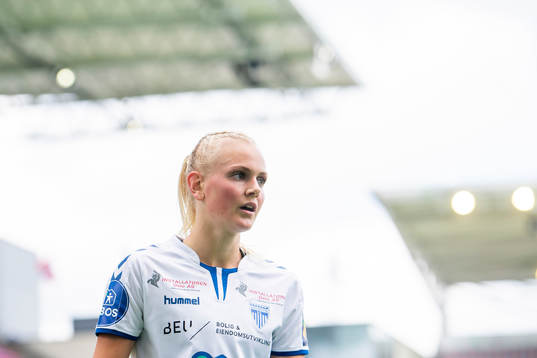 Karina Sævik of Kolbotn looks dejected