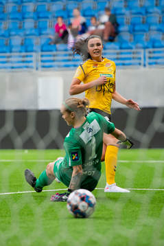 Ingrid Engen of LSK kvinner scores 0-2 behind goalkeeper
