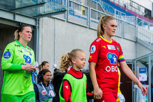 Goalkeeper Kirvil Sundsfjord and Kristine Leine of Røa