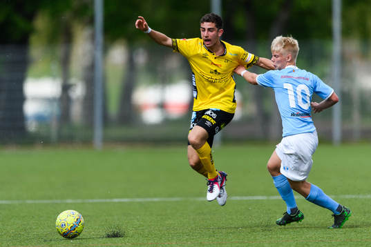 Elfsborgs Johannes Abdulahad  och Malmö FFs Alvin Holmgren