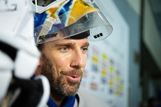 Goaltender Henrik Lundqvist of Sweden