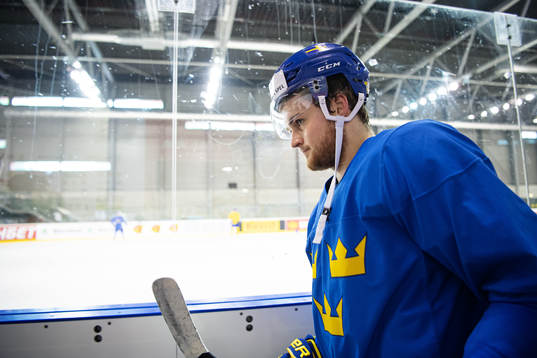 William Nylander of Sweden at a practice session