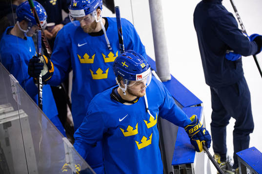William Nylander of Sweden at a practice session