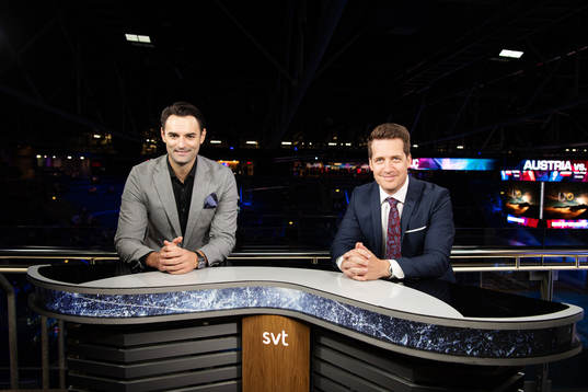 Dusan Umicevic and Sam Hallam pose for a portrait in the