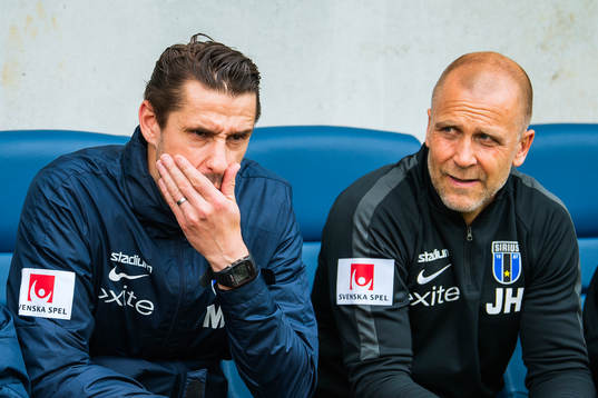 Sirius tränare Mirza Jelecak och fystränare Johan