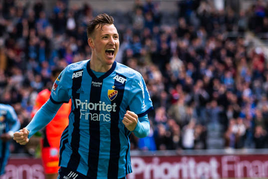 Djurgårdens Fredrik Ulvestad jublar