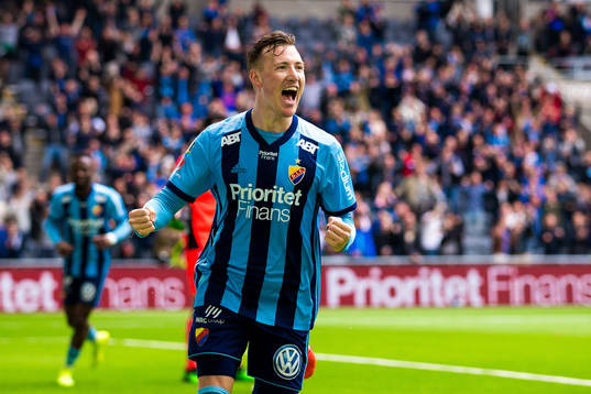 Djurgårdens Fredrik Ulvestad jublar