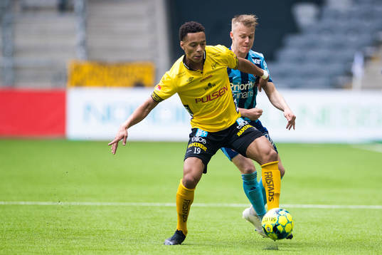 Elfsborgs Kevin Kabran  och Djurgårdens Elliot Käck